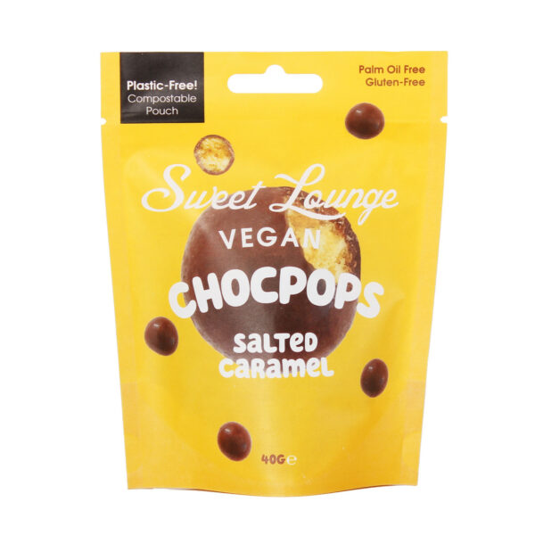 Vegan Salted Caramel ChocPops™ (Plastic-Free) 40g | The Sweet Lounge