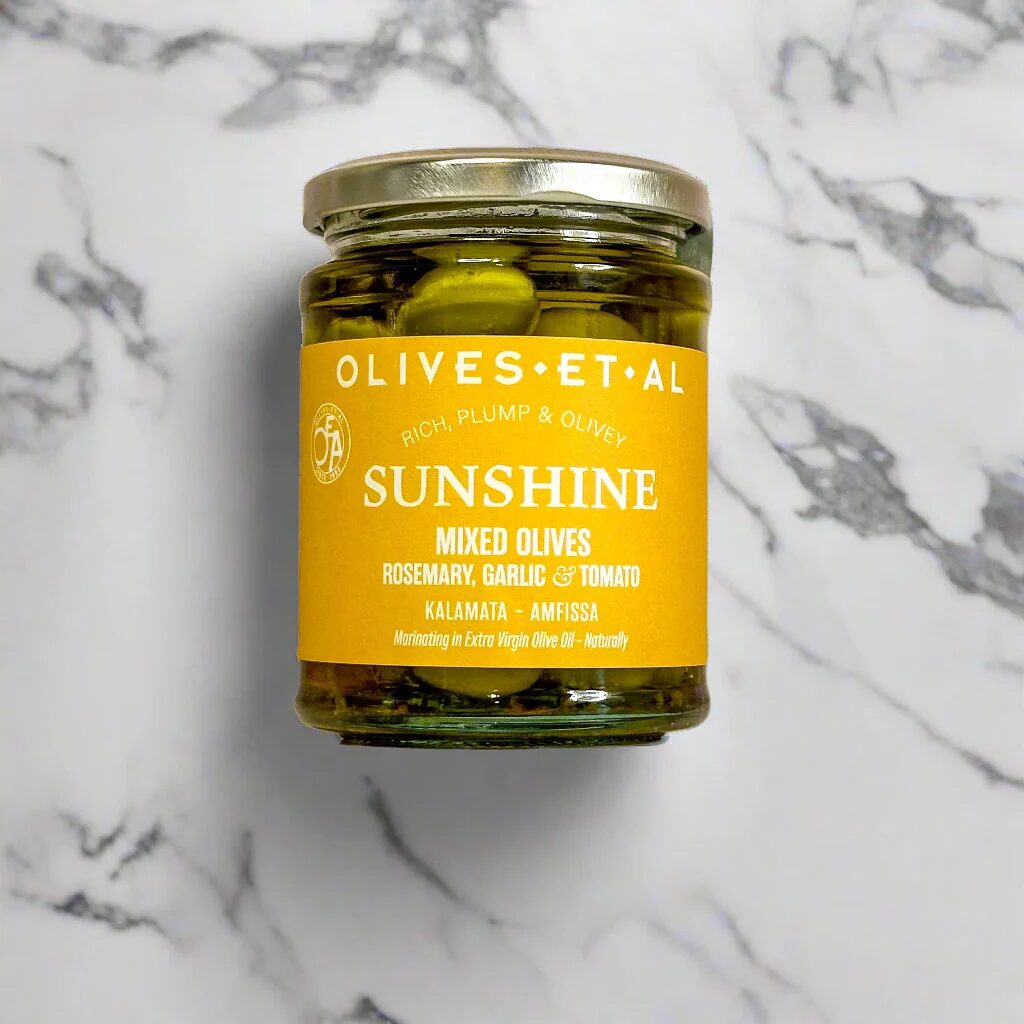 Sunshine Rosemary & Garlic Whole Olives - 250g | Olives et al Sunshine Rosemary & Garlic Whole Olives - 250g | Olives et al