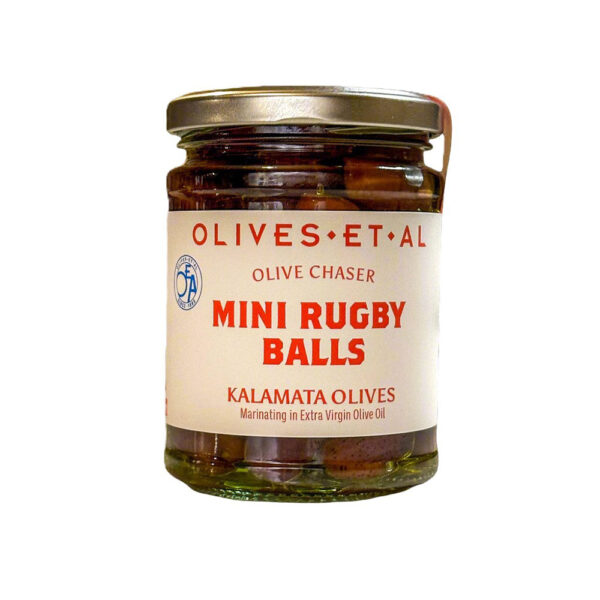 mini rugby balls (kalamata olives) 250g | olives et al
