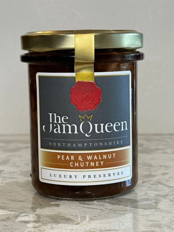 pear & walnut chutney 240g | the jam queen | england