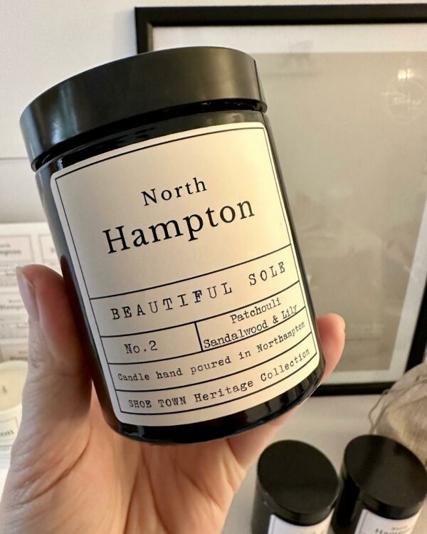 Beautiful Sole Hand Poured Candle - Shoe Town Heritage Collection | North Hampton Co | Northamptonshire | England