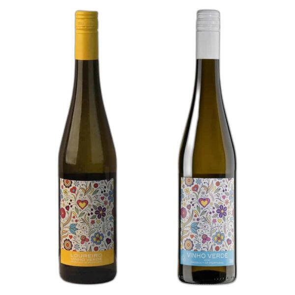 2 Bottle Flowers Vinho Verde Wine Set